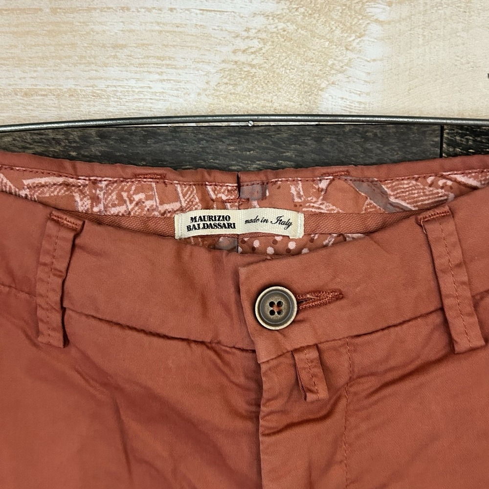maurizio baldassari Men's Dress Pants Chino Rust Burnt Italy Size 50 34 By 29 - Picture 3 of 8